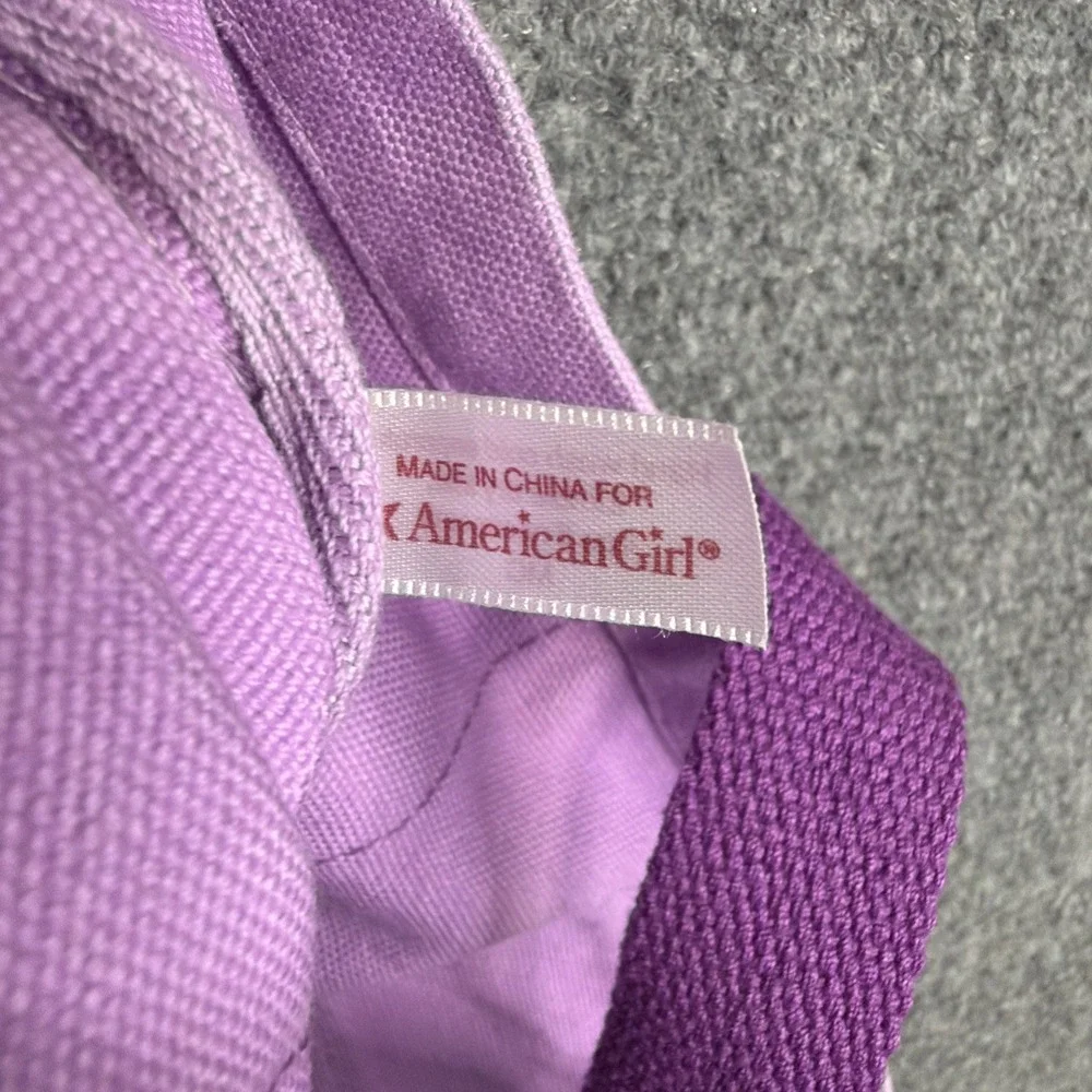 American Girl Purple Canvas Tote Bag 